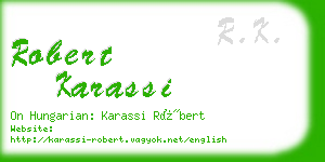 robert karassi business card
